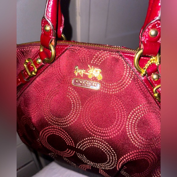 Rare Coach Madison Dotted OP Art Signature C Sophia Satchel Bag 15935 - Picture 2 of 5